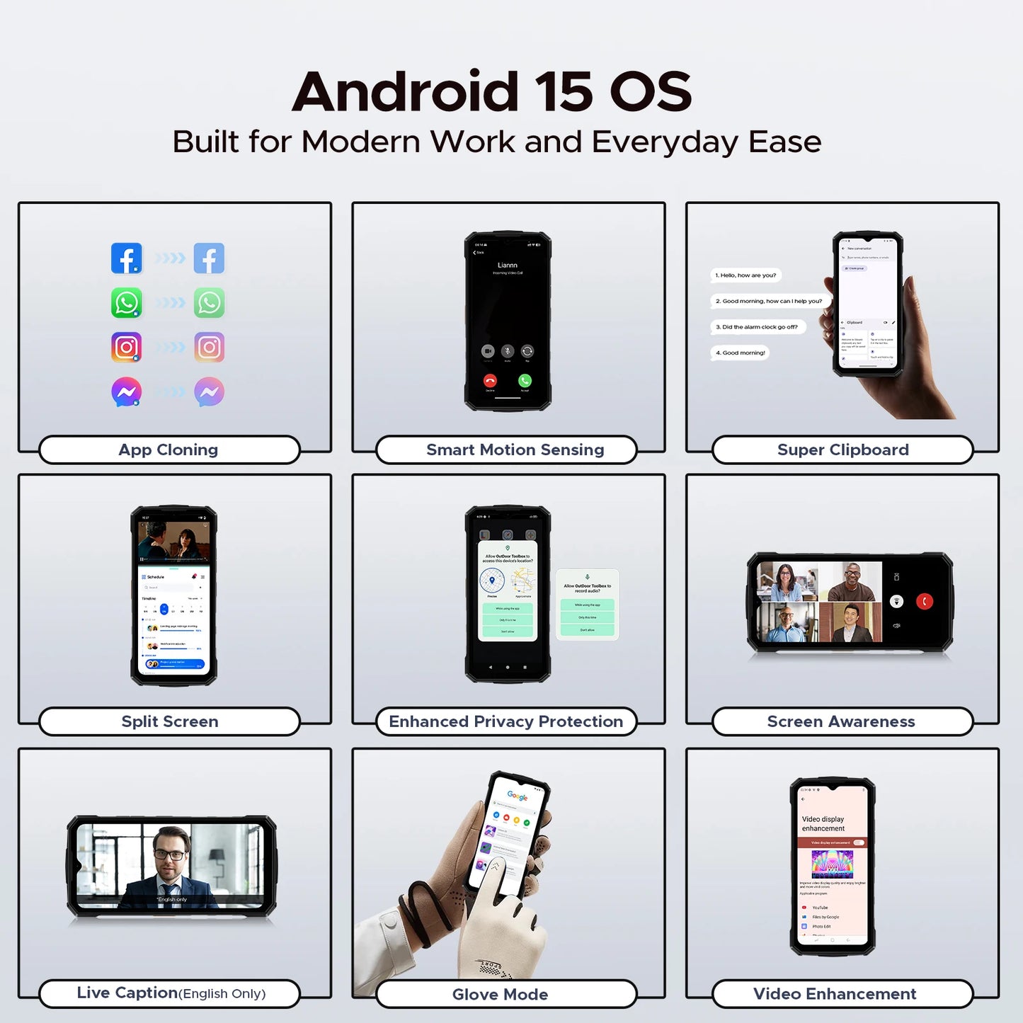 DOOGEE Fire 5 Outdoor-Smartphone - 13000mAh Akku, 6,6 Zoll Display, 12GB RAM