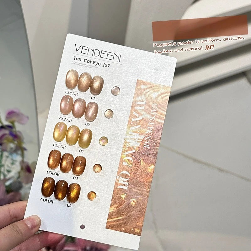 For Manicure Cat Eye Magnetgel - 5er Set 15ml UV Glitzer
