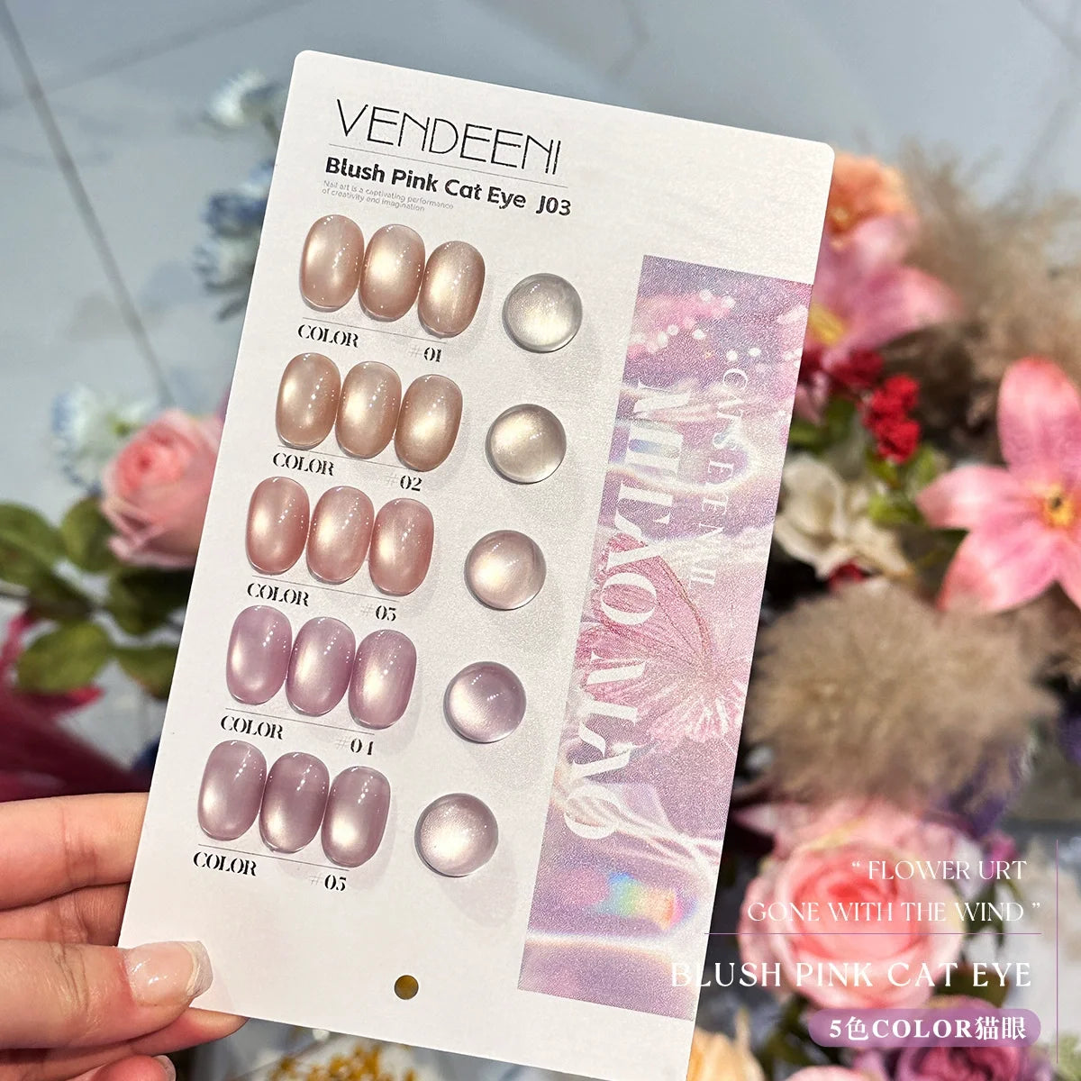 For Manicure Cat Eye Magnetgel - 5er Set 15ml UV Glitzer