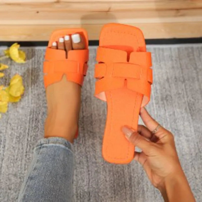 Summer Slippers Women Flat Luxury Outdoor Beach Flip Flops Female Sandals Trend Design Slides Shoes for Woman
