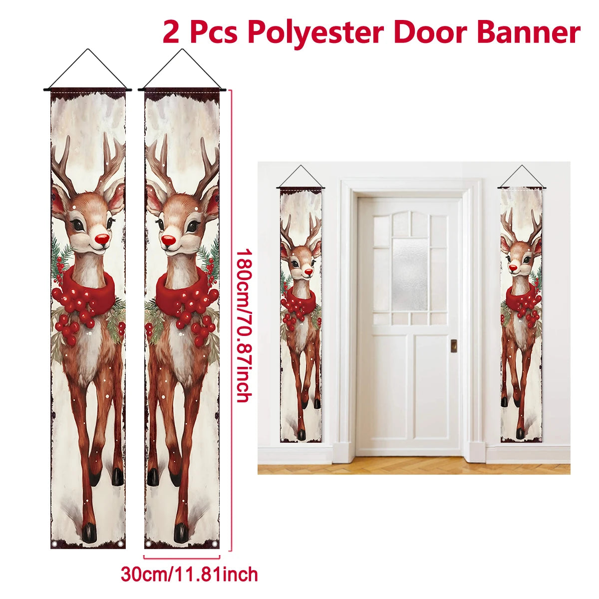 CN Zhejiang Türbanner Weihnachtsdeko - Größe Groß, Polyester