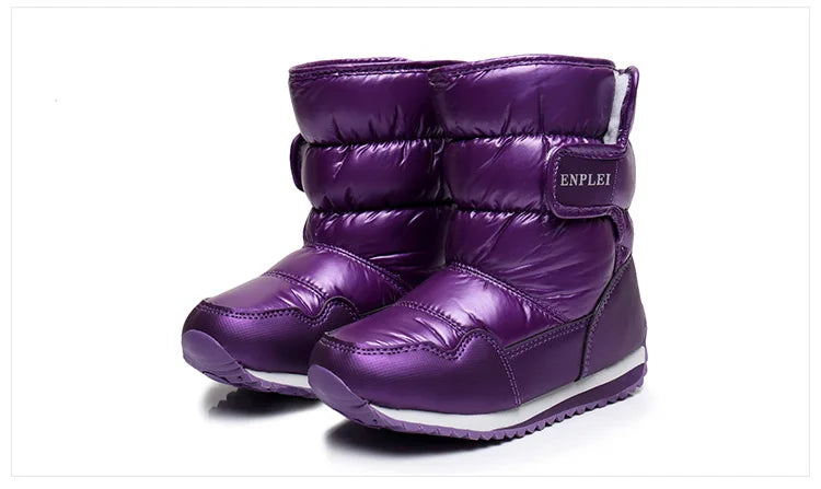 Kinder-Schneestiefel, 2025, Herbst-Winter-Wolle, warm halten, Kinderstiefel, Marke, modisch, wasserdicht, rutschfest, Baumwollschuhe für Mädchen und Jungen