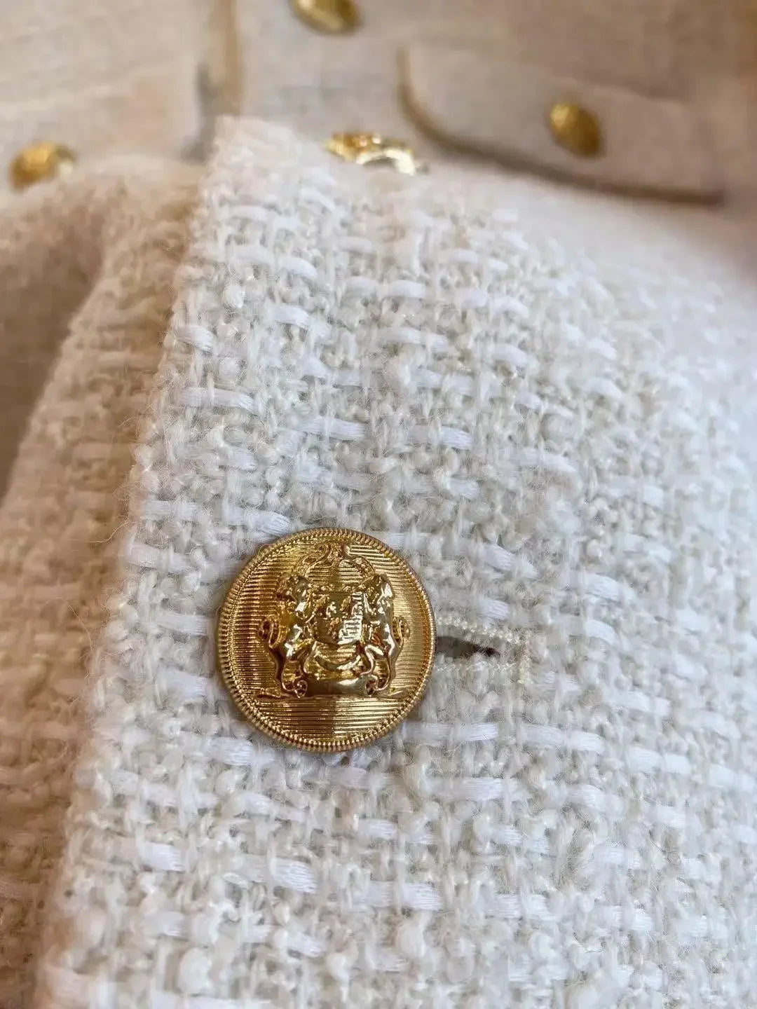 Koreanische Mäntel Tweed Mantel Wolle - Kurz S-XL, 600g