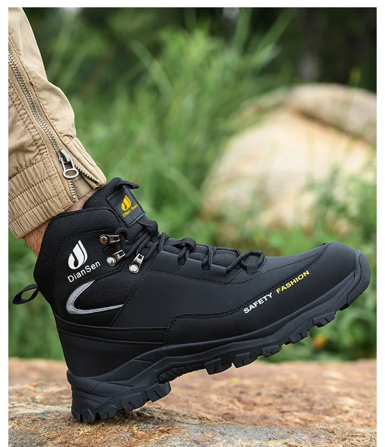 Rotating Buttons Schuhe Stahlkappe - Größe 42 Leder