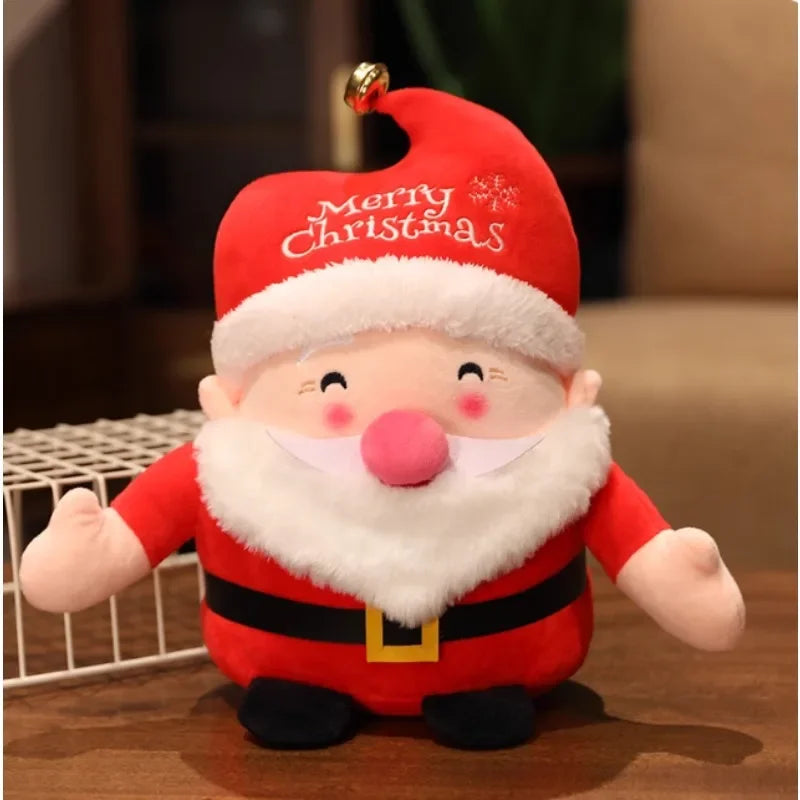 1PC 20cm Santa Claus deer pillow plush doll super soft doll girl Christmas tree home decoration Happy New Year holiday gift.