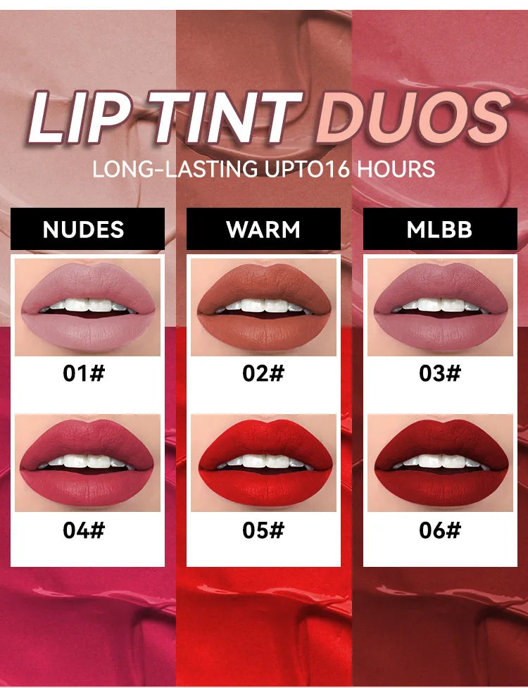 Pudaier Lipgloss Wasserdicht Langanhaltend - 6 Farben 6ml