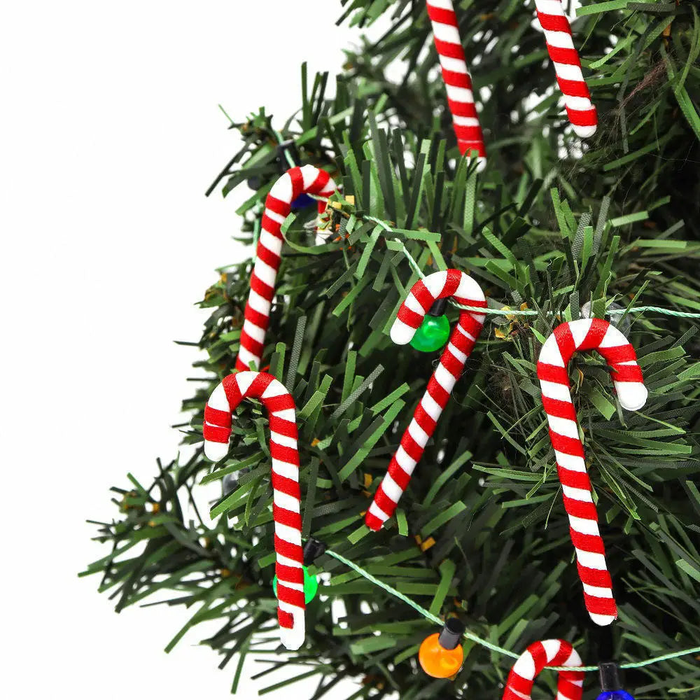 CandyCane Mini Weihnachtsbaumschmuck - Größe 3 cm, 20 Stück, Kunststoff