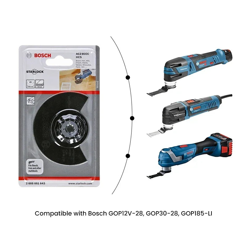 Bosch Starlock Oscillating Saw Blade ACZ 85 RT3 Carbide Grout + Abrasive Blades for Cement Panel Concrete Renovator Accessories