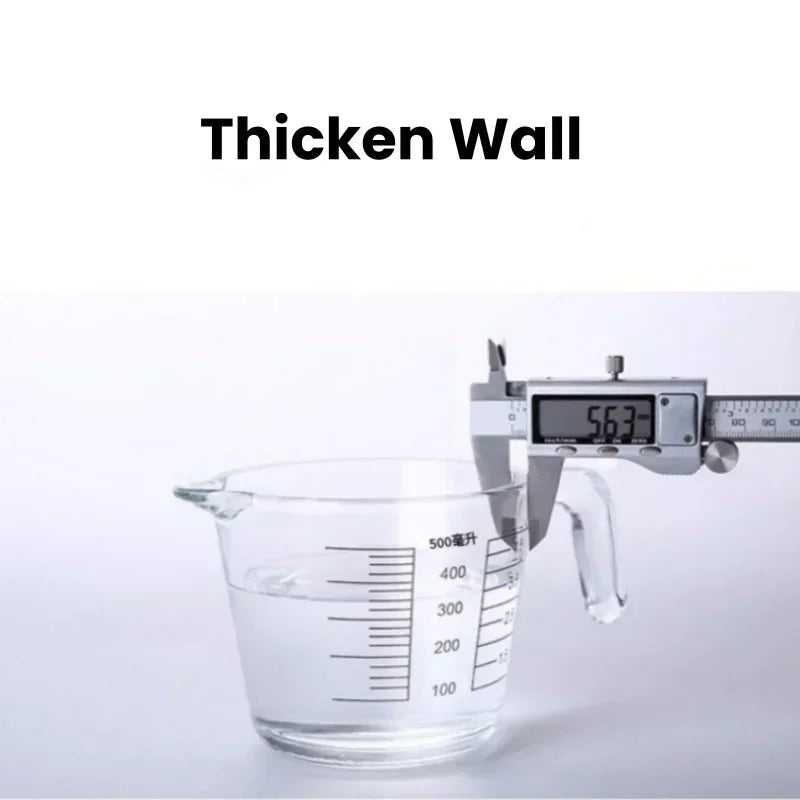 KüchenPro Messbecher Glas - 500ml 1000ml Mikrowellenfest