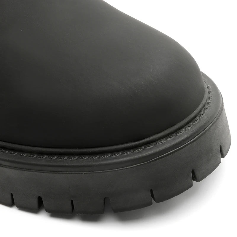 CN Fujian Warme Bequeme Schnürstiefel Leder Veloursleder - Absatz 3-5 cm Innen PU Kurzplüsch