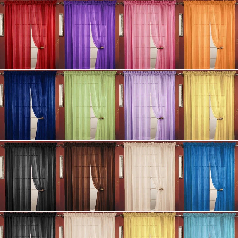 Zhejiang C Voile Gardine - 100 Prozent Polyester 140x250 Cm