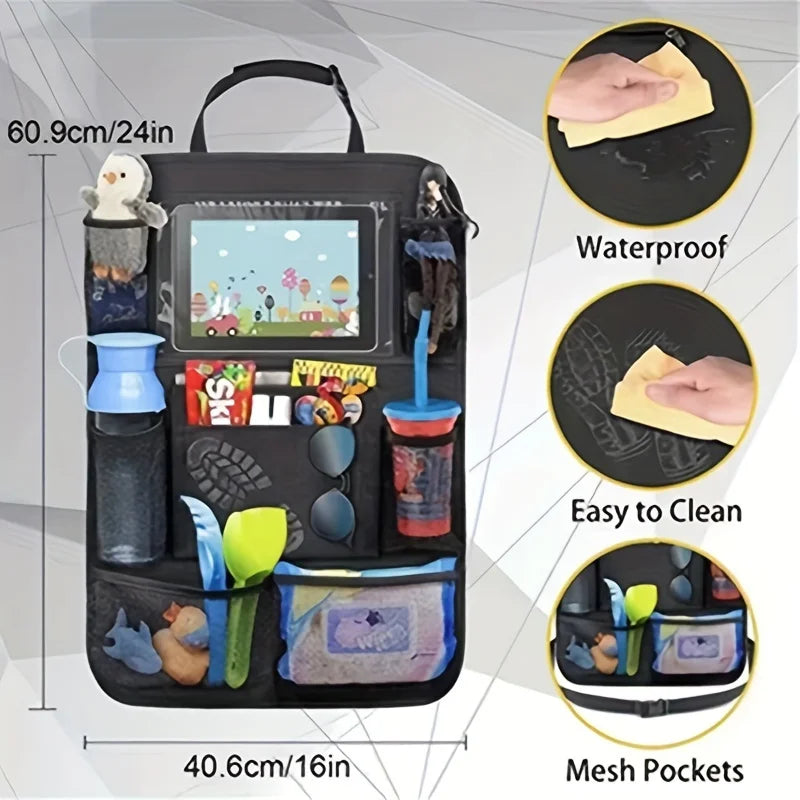 Reise-Organizer 2025: Car-Seat-Back Multi-Functional - Touch Screen Travel Collection