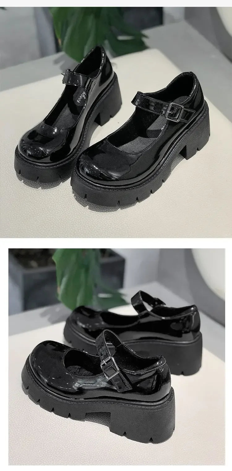 Schuhe Lolita Frauen 2025 - Japanischer Stil Mary Jane Vintage Mädchen - Hohe Absätze Platform College Student Pumps