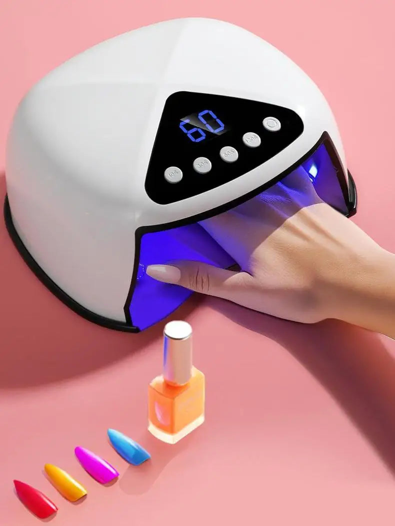 UV LED Nail Lamp Nail Dryer with LCD Display Auto Sensor 4 Timer Setting Gel Curing Lamp Gel Polish Light 32 Bead for Home Salon