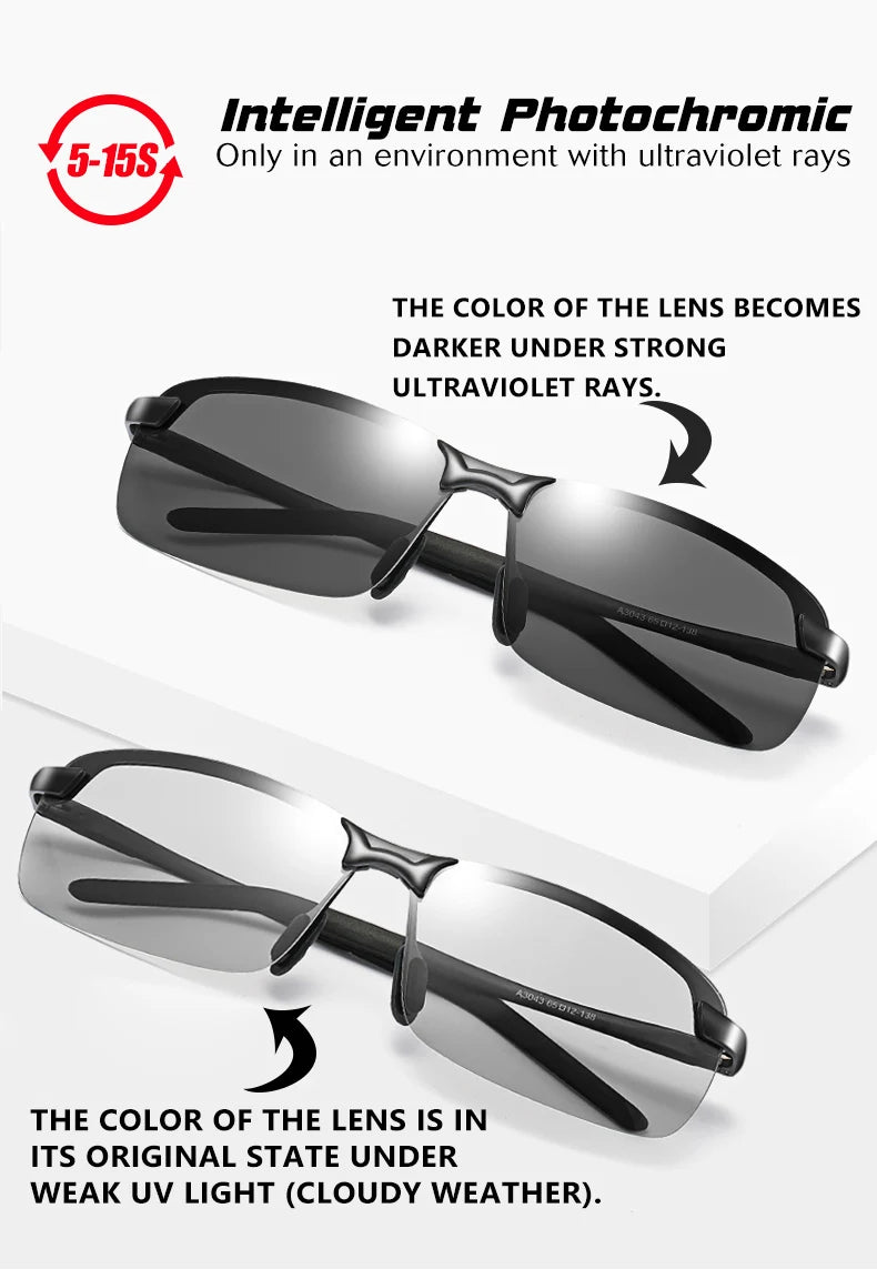 Sonnenbrille 2025: Photochromic Fishing Polarized - Chameleon Day Night Vision Driving Eyewear Collection