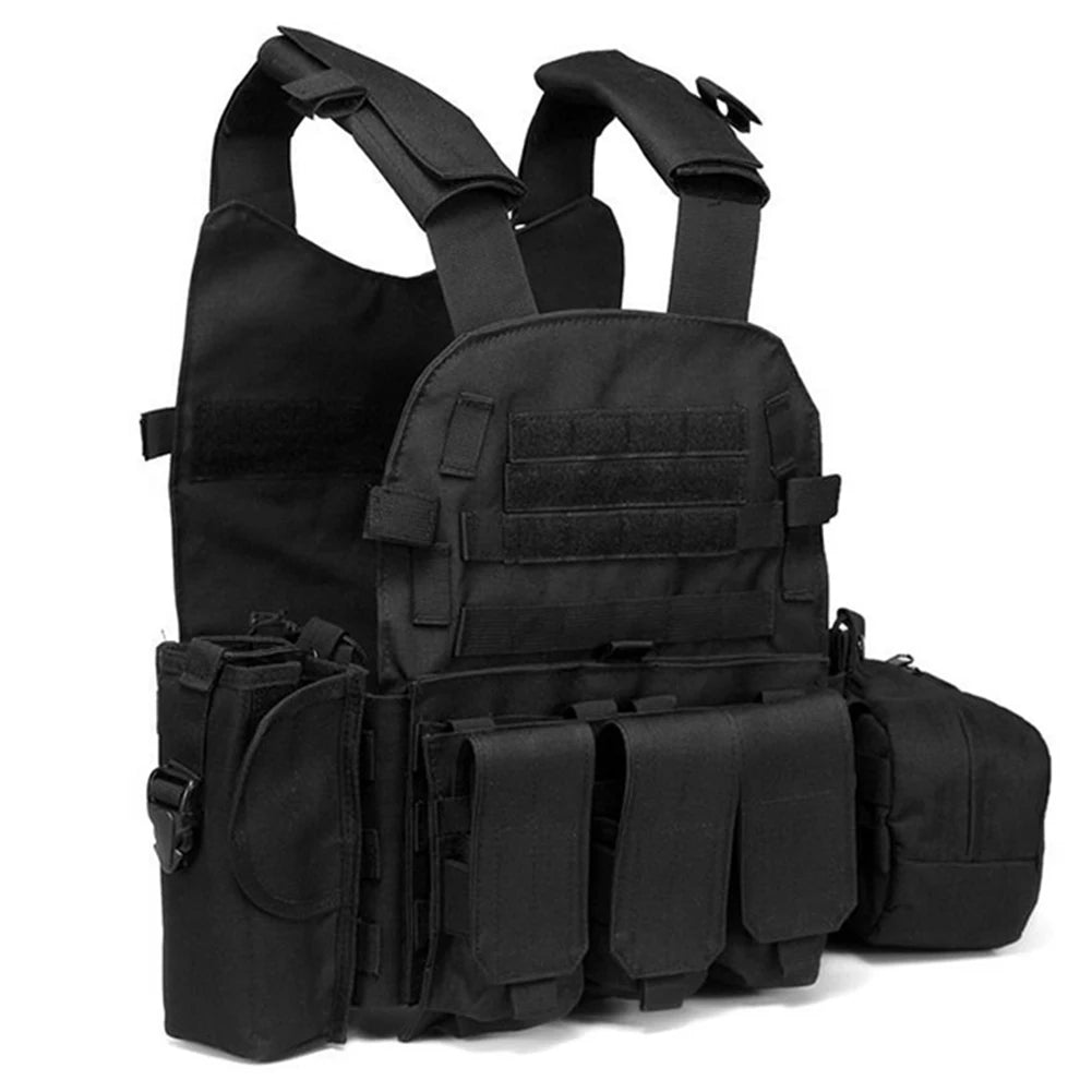 Nylon Tactical Vest Body Armor Hunting Carrier Airsoft Accessories CS Combat MOLLE Camo Military Army Vest for Outdoor Hunting