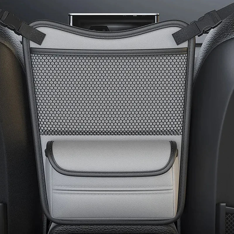 Large Capacity Car Seat Middle Hanger Storage Bag Auto Handbag Holder Between Seats Tissue Water Cup Pockets Stowing Tidying