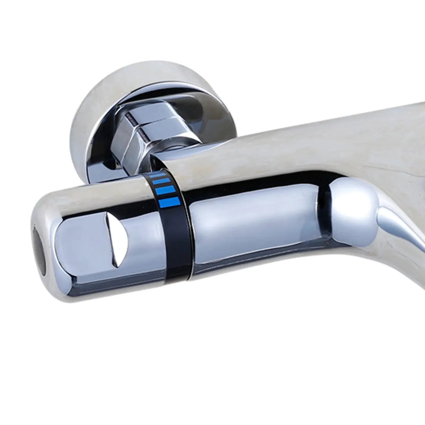 Thermostatisches Mischventil, Messing-Duschventil mit Temperaturregelung, Verbrühungsschutz-Badezimmer-Duscharmatur mit Durchflussregelung by Golden Bridge Store