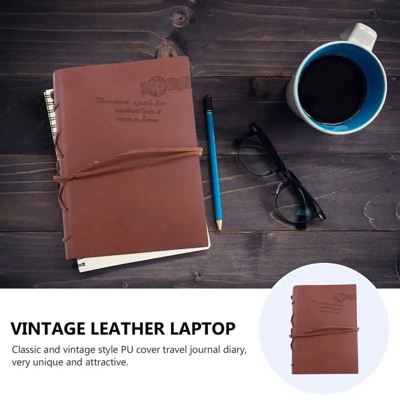 Pu Cover Journal Classic Retro Notebook Vintage PU Cover String Key Bound Blank Notebook Notepad Vintage Note Padss