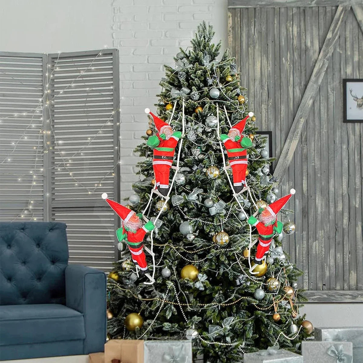 EsenTroye SD0015A Santa Kletternd - Größe Klein; Material Vlies Seil