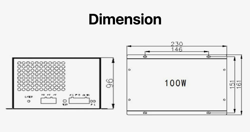 Cloudray 80-100W CO2 Laser Stromversorgung für CO2 Laser Gravur Schneid Maschine M100W Kategorie