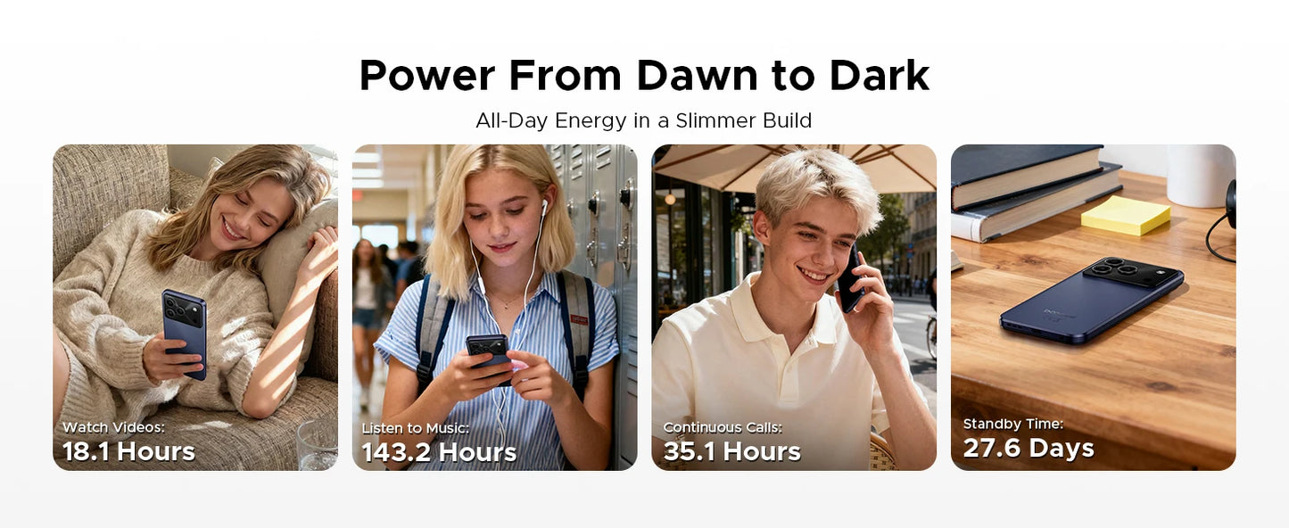 DOOGEE Note56 Plus Großer Akku - 6150mAh, 18W, 163,8x75,8x8,45mm