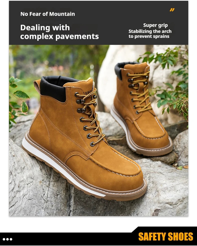 Încălțăminte de siguranță CN Zhejiang, rezistentă la impact și perforare - Mărimea EU 41-46, închidere cu șireturi, până la gleznă