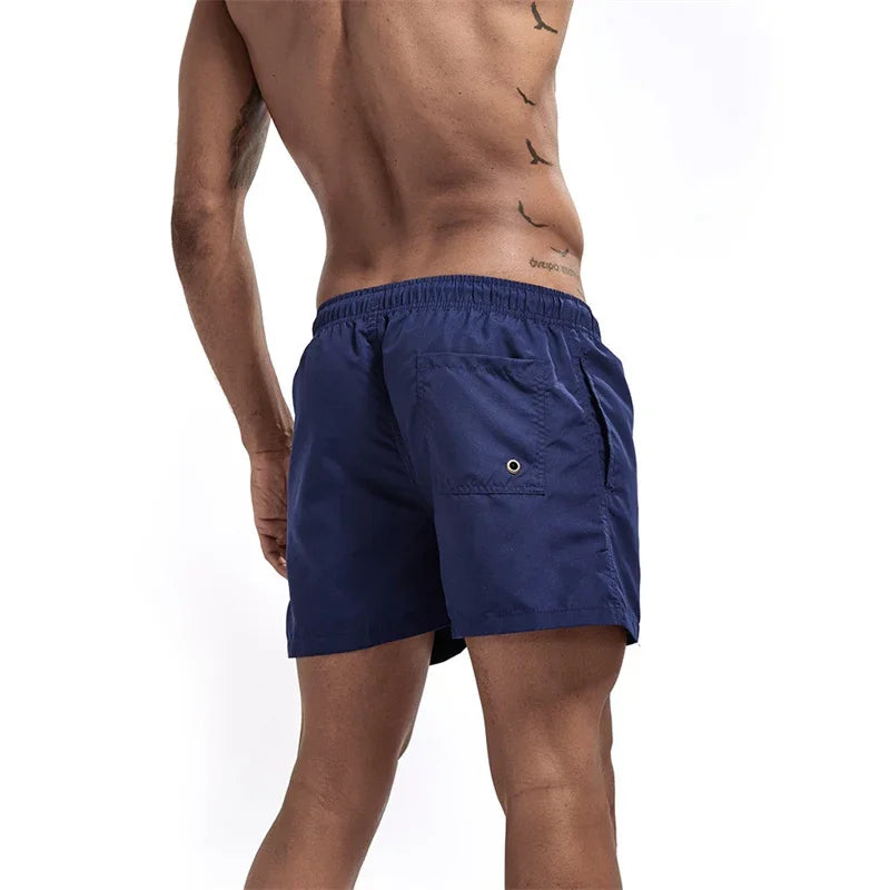 Herren Schwimmhose Taschen Mesh-Futter Schnelltrocknend Casual Board Shorts