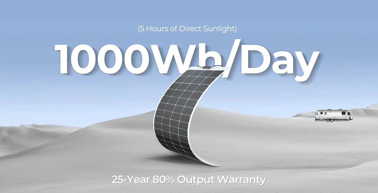 Renogy 200 W flexibles Solarpanel, 12 V, leichtes monokristallines Solarpanel für Wohnmobile, Wohnwagen, Wohnmobile, Boote, Dächer by Golden Bridge Store