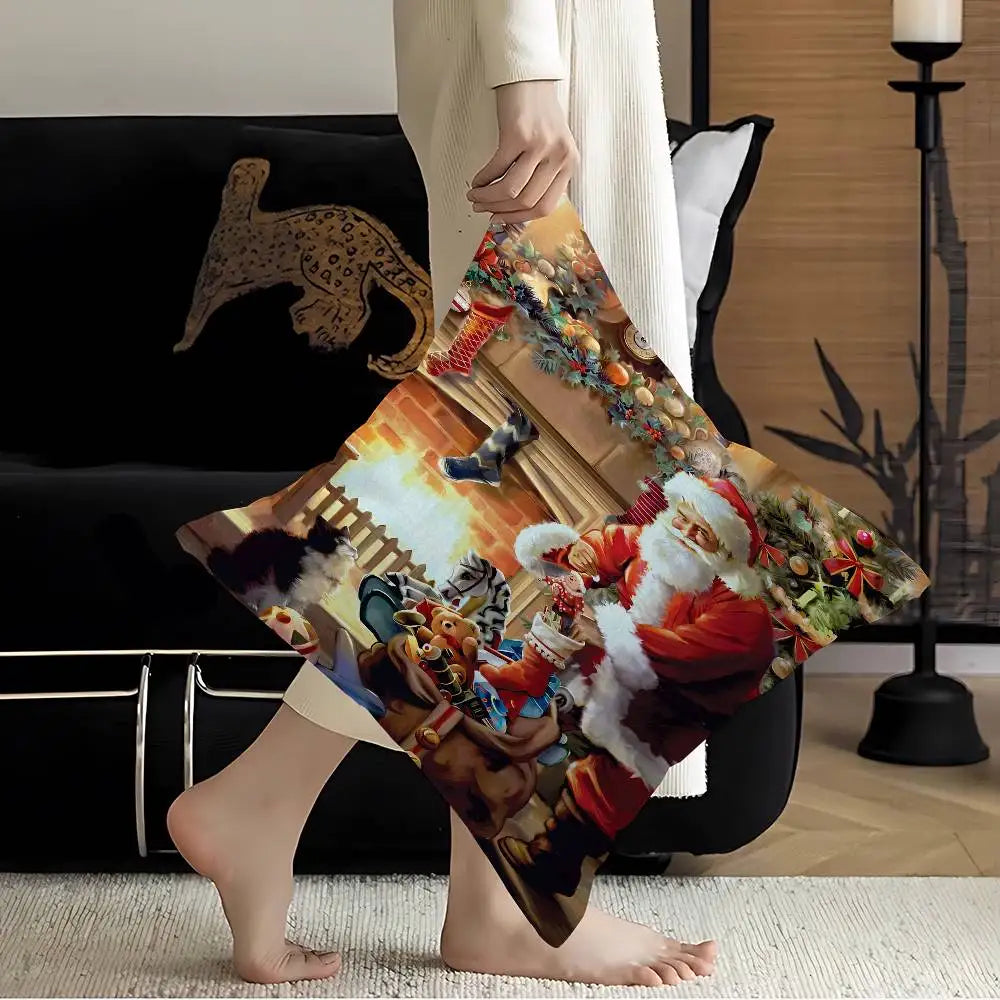 Merry Christmas Pillow Gift Home Office Decoration Bedroom Sofa Car Cushion Cover Case 45x45