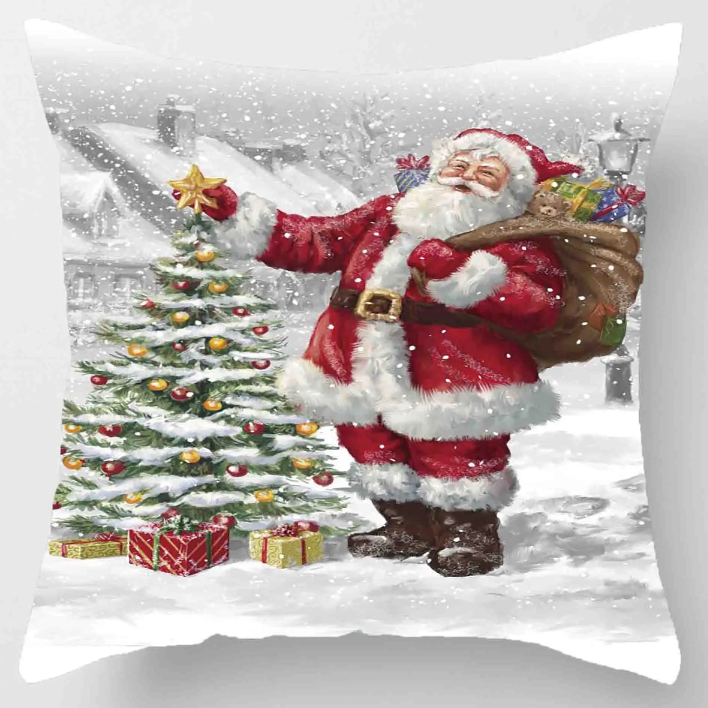 2025 New Year Christmas pillow case 30*50cm,40*40cm,45x45cm, cushion cover home Christmas decoration pillow case
