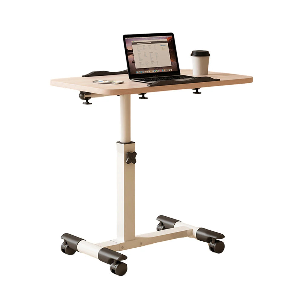Reglable Über-Bett-Tisch mit verstellbarer Höhe, kippender Oberfläche, Rädern, rollendem Stehendem Laptop-Desk