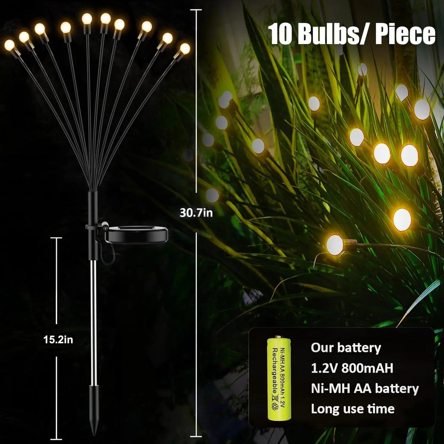 Luminova GardenGlow Gartenlichter Solarbetrieben - Kapazität NiMH, 5 V, 5 m