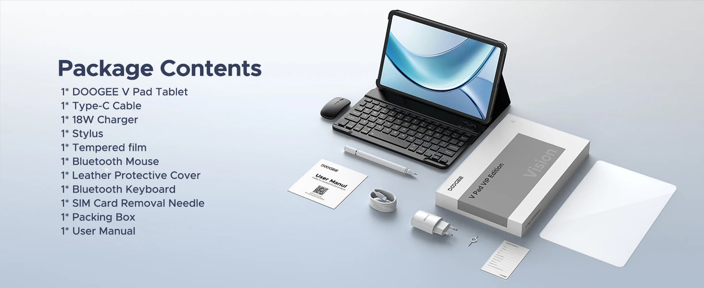 DOOGEE V Pad 5G Tablet - Speicher 256GB ROM Akku 8800mAh 12 Zoll