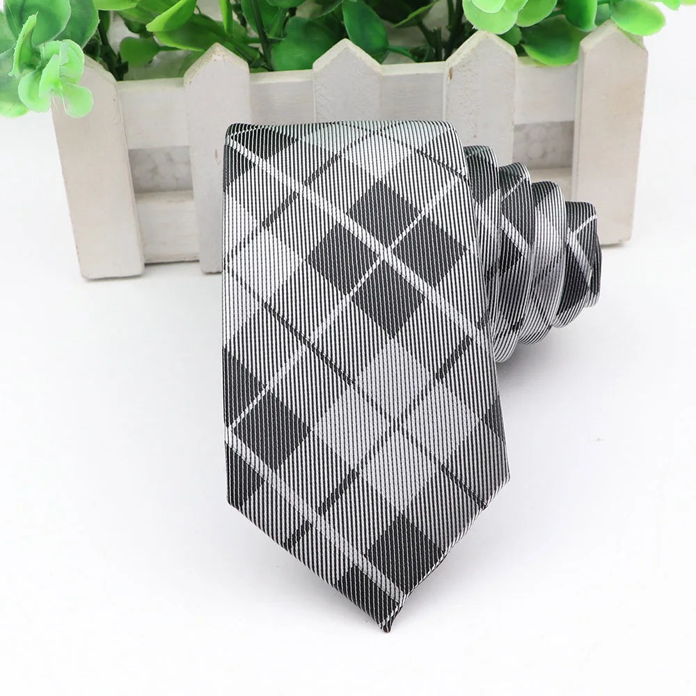 Neue Jacquard-Schottenkrawatte für Männer - Klassische 6cm-Krawatte für Hochzeit, Geschäft und Suit