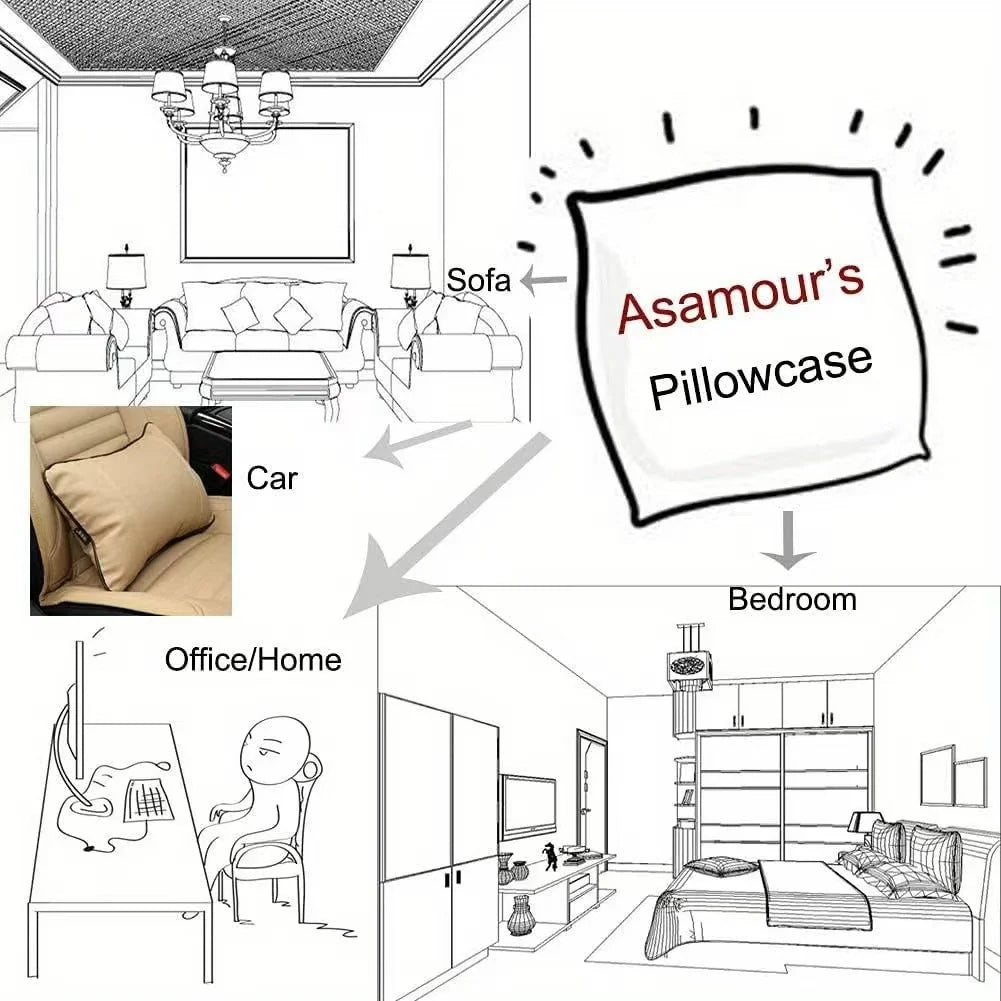 Home Decor Christmas-themed Cute Pillow Covers Suitable For Sofa Bedroom Car Pillow Cover Cushion Rectangular Back Cushion