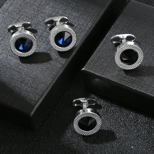 Stylish French Round Cufflinks Fashion Cufflinks Set For Men Women Tuxedo Shirt Studs Fits Business Wedding Party