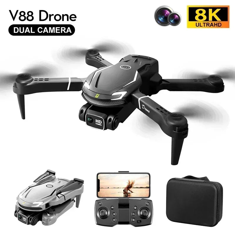 Original V88 Drohne 8K 5G GPS Profi-HD-Luftbildfotografie Ferngesteuertes Flugzeug HD-Dual-Kamera-Quadcopter-Spielzeug-UAV