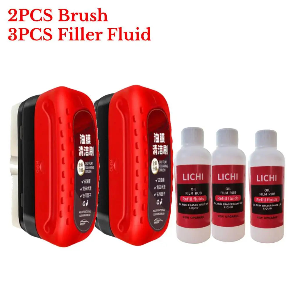 Autoglas-Reiniger 2025: Car Glass Oil Film Remover - Powerful Windshield Cleaner Sponge Brush Water Spots Collection