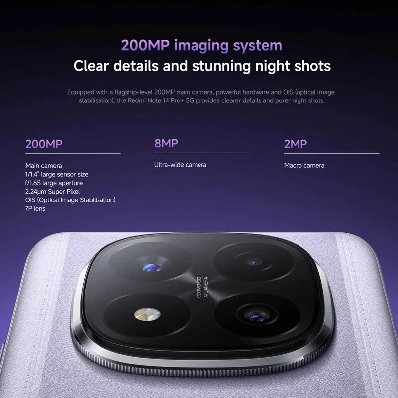 Xiaomi Redmi Note 14 Pro Plus - AMOLED Display, 4500-6000 mAh, 120 W, 6,67 Zoll by Golden Bridge Store