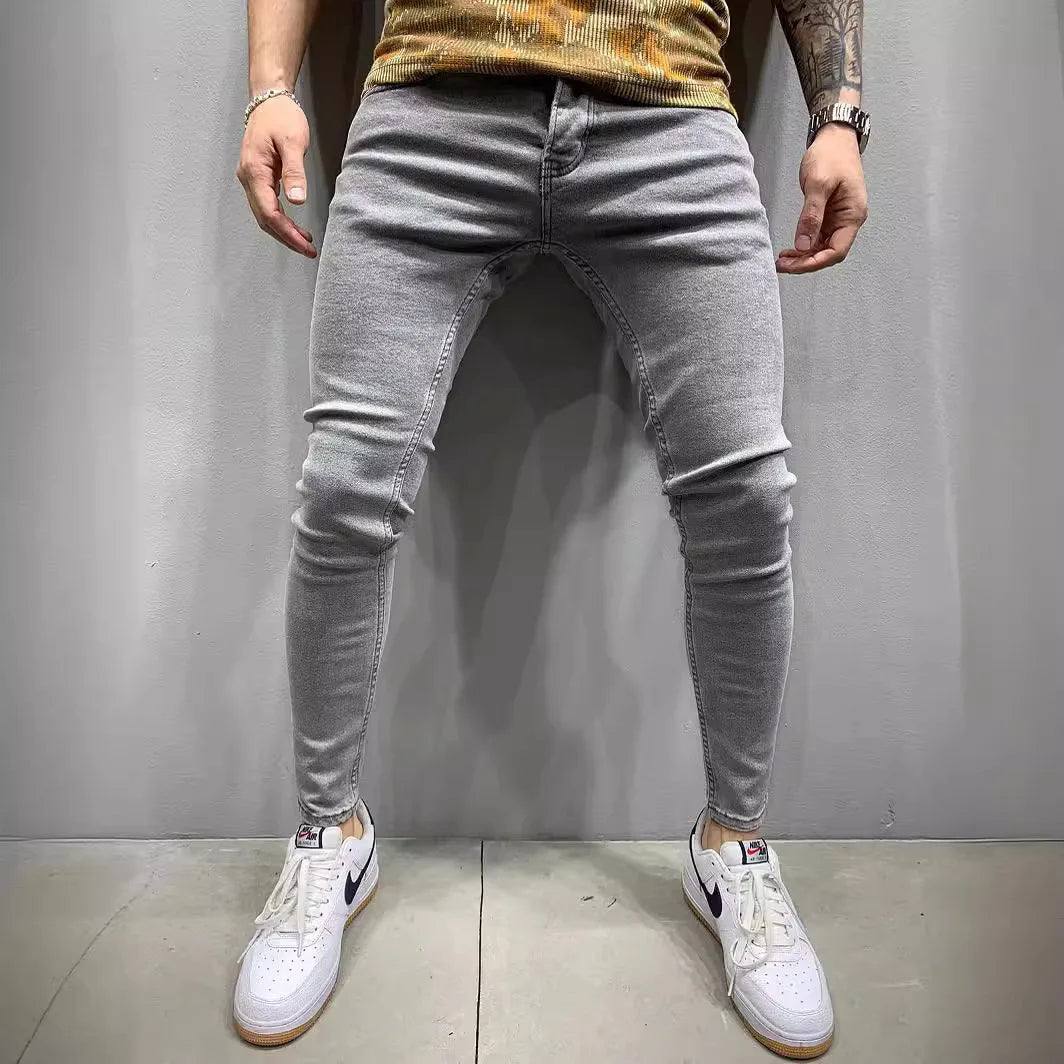 Herren Skinny Jeans 2025 - Stretch Elastic European American Classic Denim Pantalones