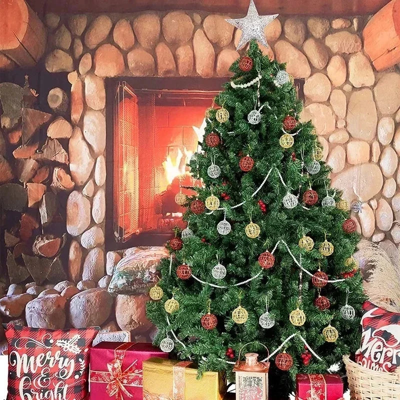 Choice Goldene Skalierte Kugeln - Packung 6 Stück, Durchmesser 5-6 cm