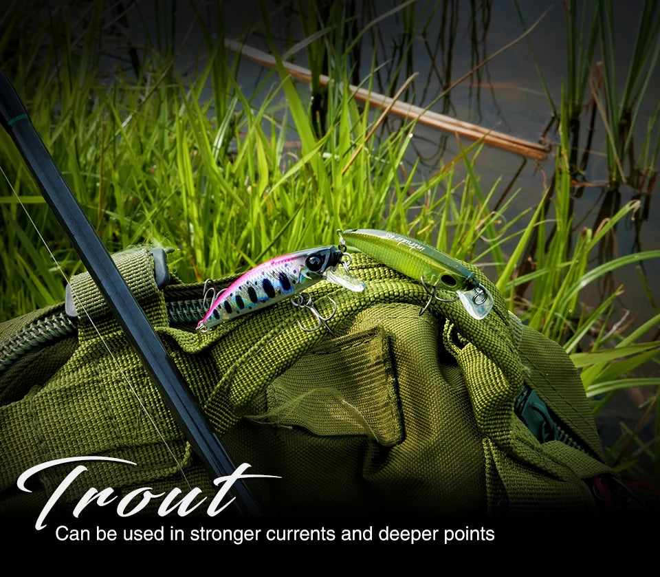 TSURINOYA 46S Sinking Minnow Fishing Lure Intruder 46mm 5g Artificial Trout Ajing Stream Lake Jerkbait Rockfishing Hard Baits