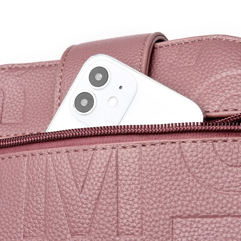 Fashion Women's Square Buckle Crossbody Bag Casual Shoulder Crossbody Bags Ladies Luxury Designer Large Capacity Travel Handbag