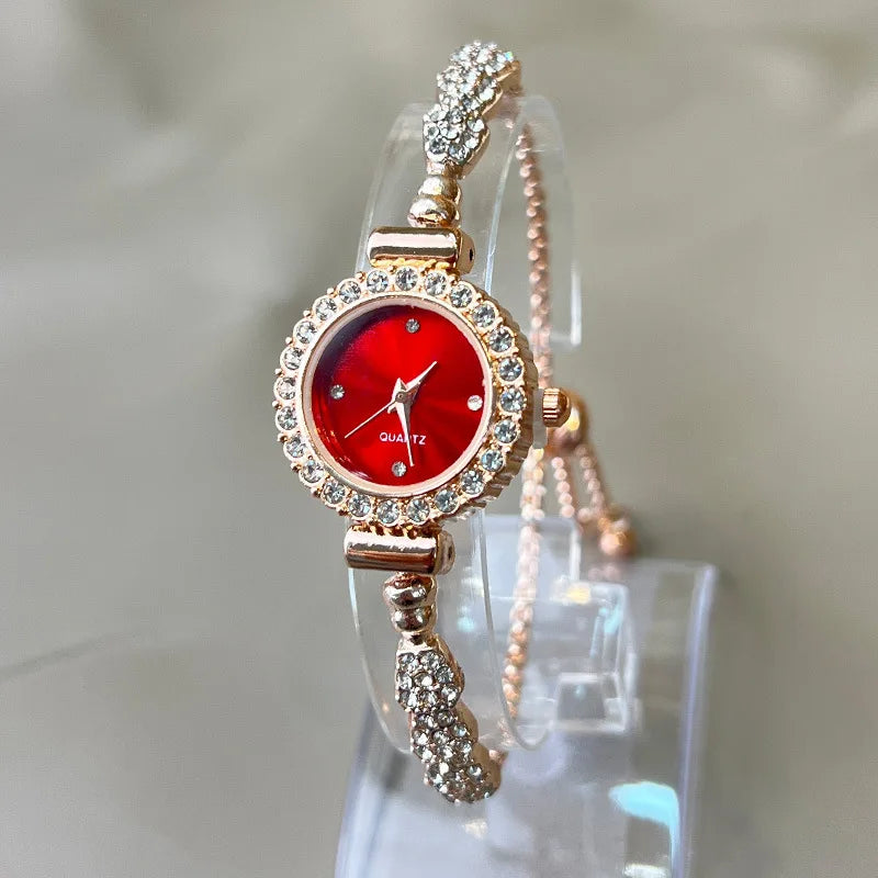 Fashion Strass Armbanduhr 2025 - Luxus Uhr Frauen Armband Vintage - Casual Damen Uhren Armband Relojes Para Mujer