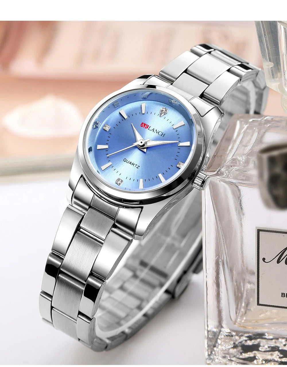 Damen-Uhr 2025: VA VA VOOM Luxury Women's Watch 29mm Fashionable Stainless Steel - Rhinestone Pink Minimalist Girl Clock Outdoor Travel Women Wrist Watches Collection