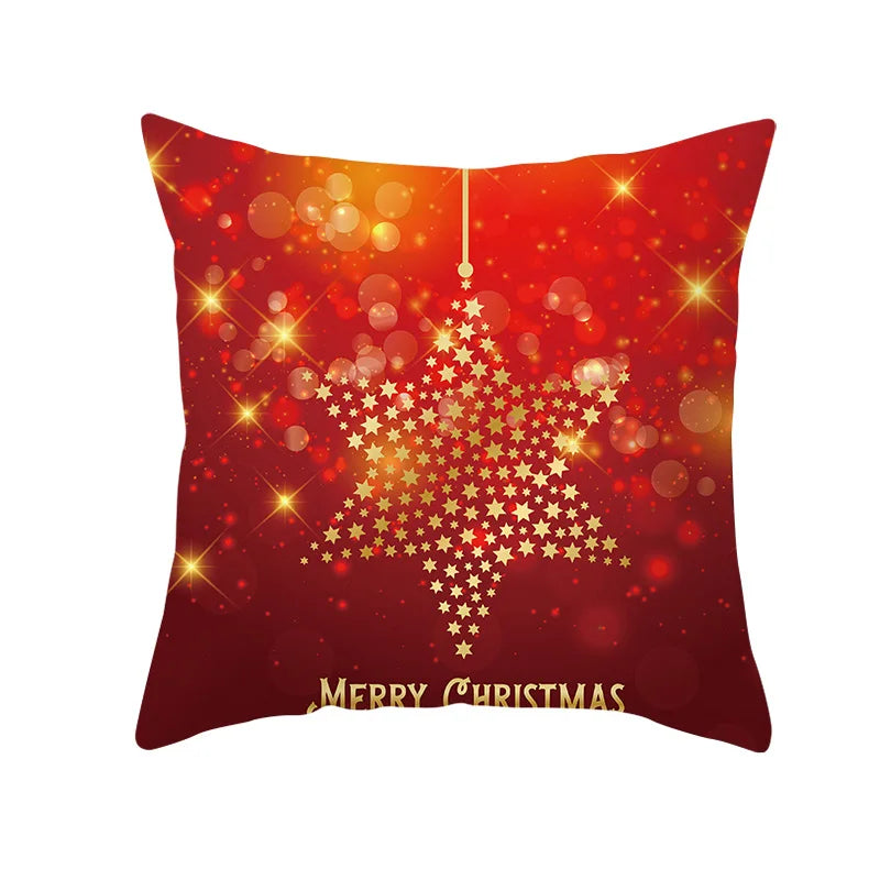 Christmas Pillow Case Christmas Santa Claus Elk Pillow Case Cover Merry Christmas Decorative Pillowcases Party Pillow Case