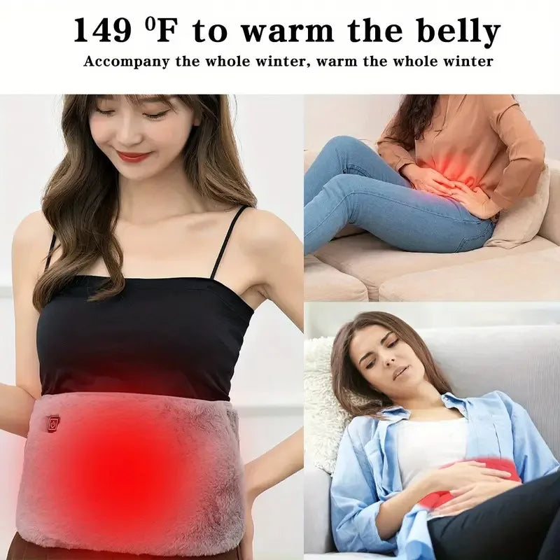 Electric Heating Abdomen Belt Menstrual Warm Palace Charging Warmer Cold Protection Adjustable Waist Treatment Protective Gear