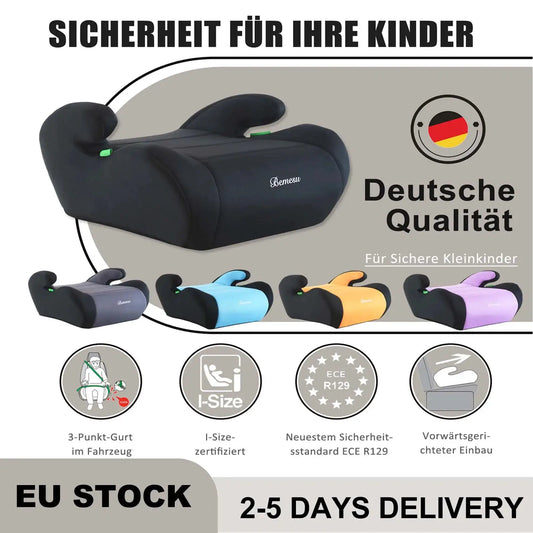 Kinderautositz Booster Dreipunktgurt Tragbar Für 125 Bis 150 cm