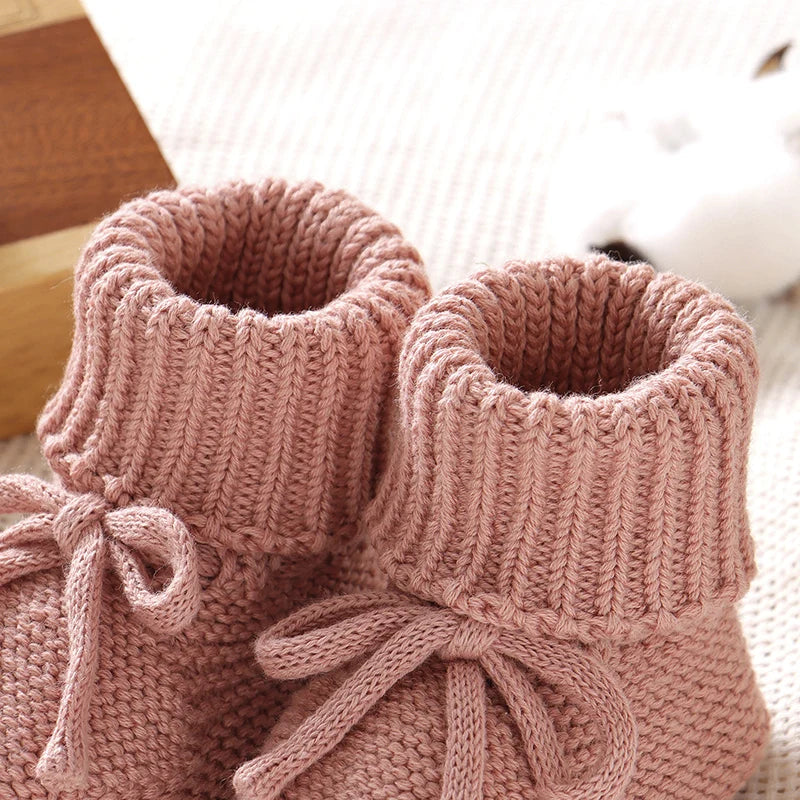 Baby-Schuhe 2025: mimixiong Baby Shoes Solid Color Knitted Newborn Boys Girls - Boots First Walkers Soft Bottom Infant Unisex Footwear 0-18m Child Booties Collection
